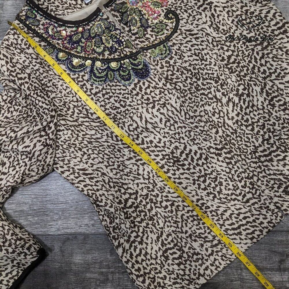 Chico's Sequin Hook And Loop Closure Jacket Size … - image 4